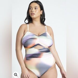 Eloquii Ruched One Piece NWT 14